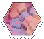 cereal marshmallows hexagonal stamp
